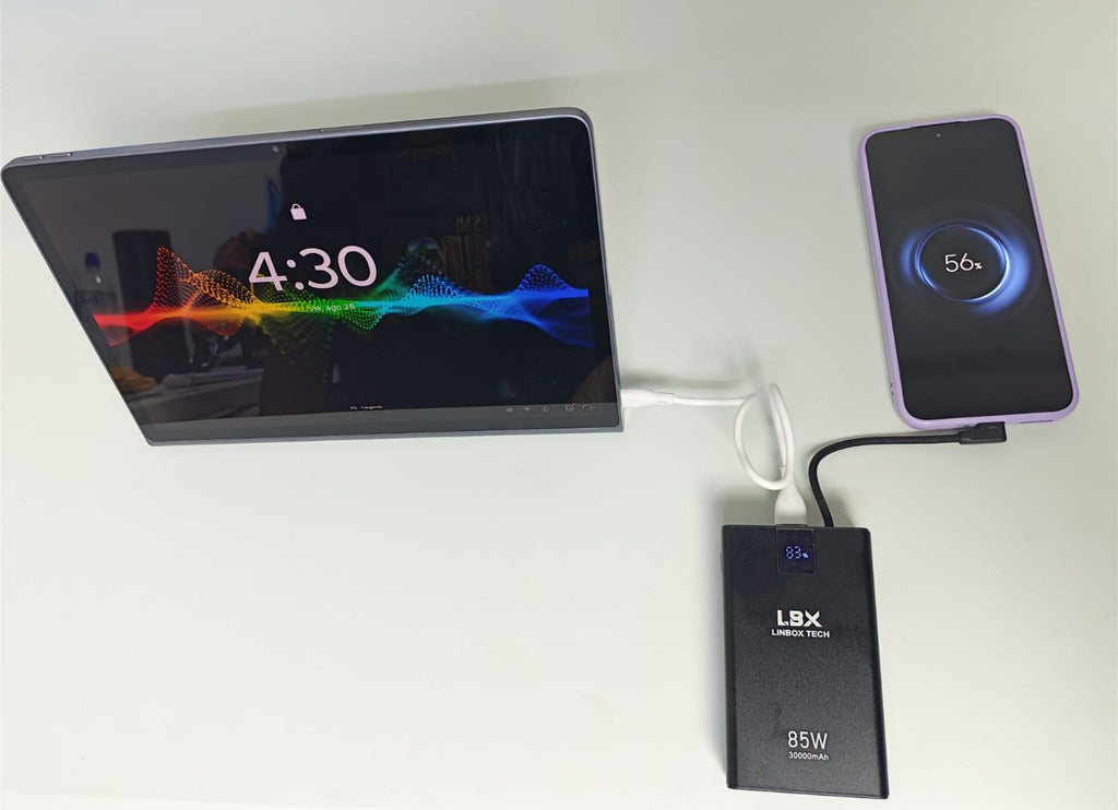 Power Bank Carga Rápida 85W Linbox Tech 30,000 mAh - Negro